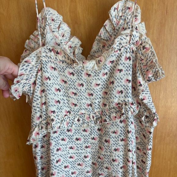 Chic Cream Floral Midi Dress - Picture 10 of 13